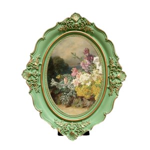 Magideal - Marco De Fotos, Soporte Para Exhibición De Fotos, Galería De Fotos Ovalada Retro Decorativa, Marco De Fotos Vintage Para Decoración Del Hogar De Pared 6 Pulgadas