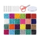 thumbnail image 5 of Kit de abalorios espaciadores de arcilla, abalorios de semillas de cristal, abalorios artesanales pequeños para pulseras DIY, collares, fabricación de 4mm 6000 piezas, 5 of 5