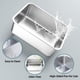 thumbnail image 3 of Caja de arena para gatos LOPYK de acero inoxidable con lados altos, grande, 3 of 7