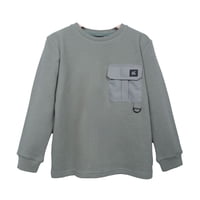 Pillin - Polera Niño Manga Larga Con Bolsillo Cargo Verde