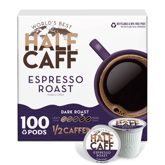 Cápsulas de café World's Best Half Caff 100 uds Keurig