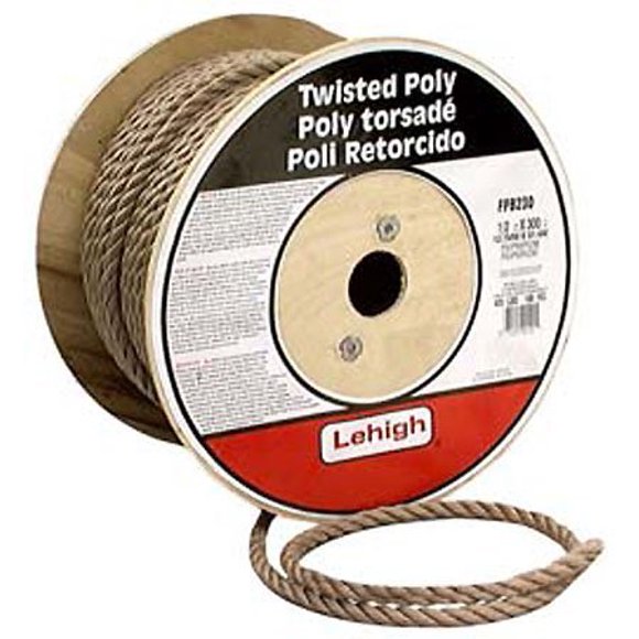 Cuerda de Poliéster Trenzada 12 mm 91 m Marrón – The Lehigh Group