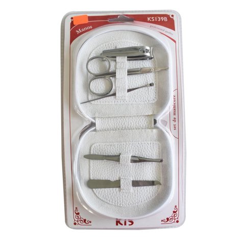 Kiss - Set De Manicure Blanco, 5 Piezas. Kis