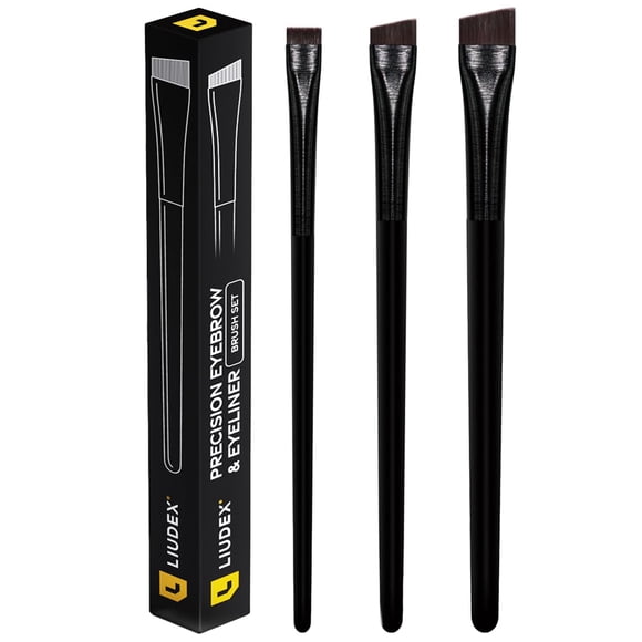 Pinceles de Maquillaje LIUDEX: Set de Delineador y Cejas