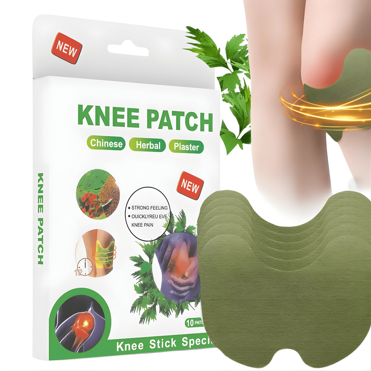 Genérico - Pack 20 Parches Para Alivio Dolor De Rodilla Chinese Herbal