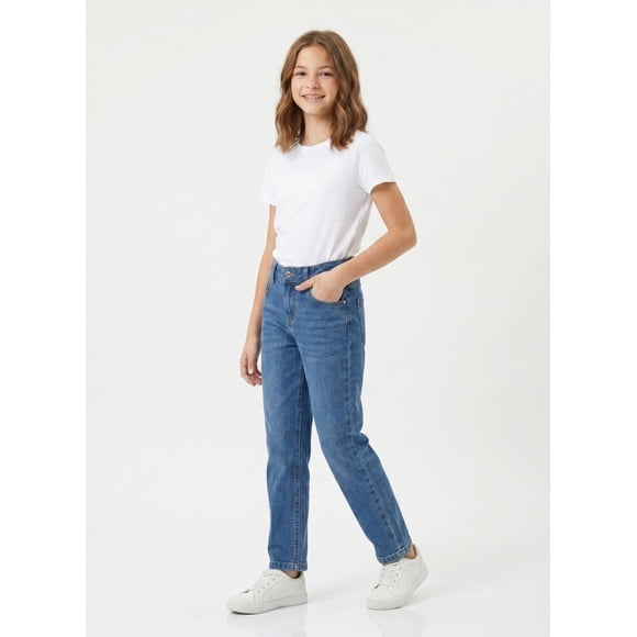 Pantal n Jeans Baggy Ni a Mezclilla Azul Recto
