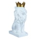 thumbnail image 1 of Estatua Moderna De Cabeza De León, Figura De Animal, Artesanía De Resina Para Estantería De Escritorio, Color Blanco, 1 of 5