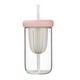 thumbnail image 2 of Vaso De Vidrio Con Infusor De Té Botella De Agua Con Pajita Para Niñas Adolescentes Senderismo Rosa 450ml, 2 of 3