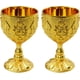 thumbnail image 1 of XmhyTop 4.2x4.2x6.8cm tazas de cerveza metálicas 2 piezas, tazas de cerveza retro para uso doméstico Beer Cup,Oro, 1 of 5