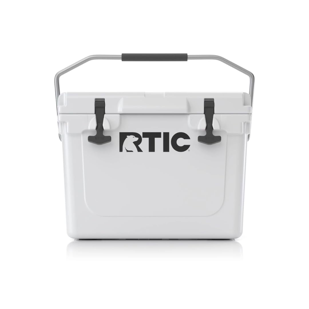 Cooler Rtic, Ultrarresistente, 20 Cuartos De Galón, Portátil, Con Aislamiento Duro, Blanco