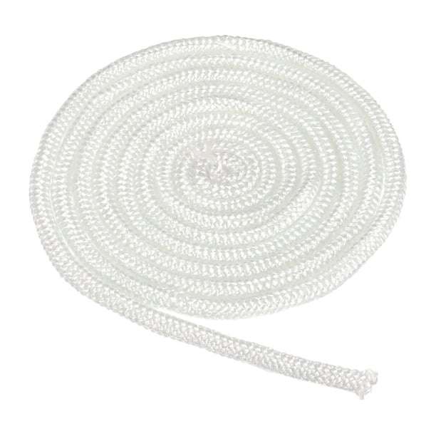 Uxcell 1/4"x 86" Junta de Estufa de Madera, Cuerda de Sellado de Resistencia a Alta Temperatura de Fibra de Vidrio Redonda, Reemplazo, Blanco