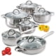 thumbnail image 1 of Juego de utensilios de cocina Cook N Home Basic de acero inoxidable de 12 piezas, 1 of 7
