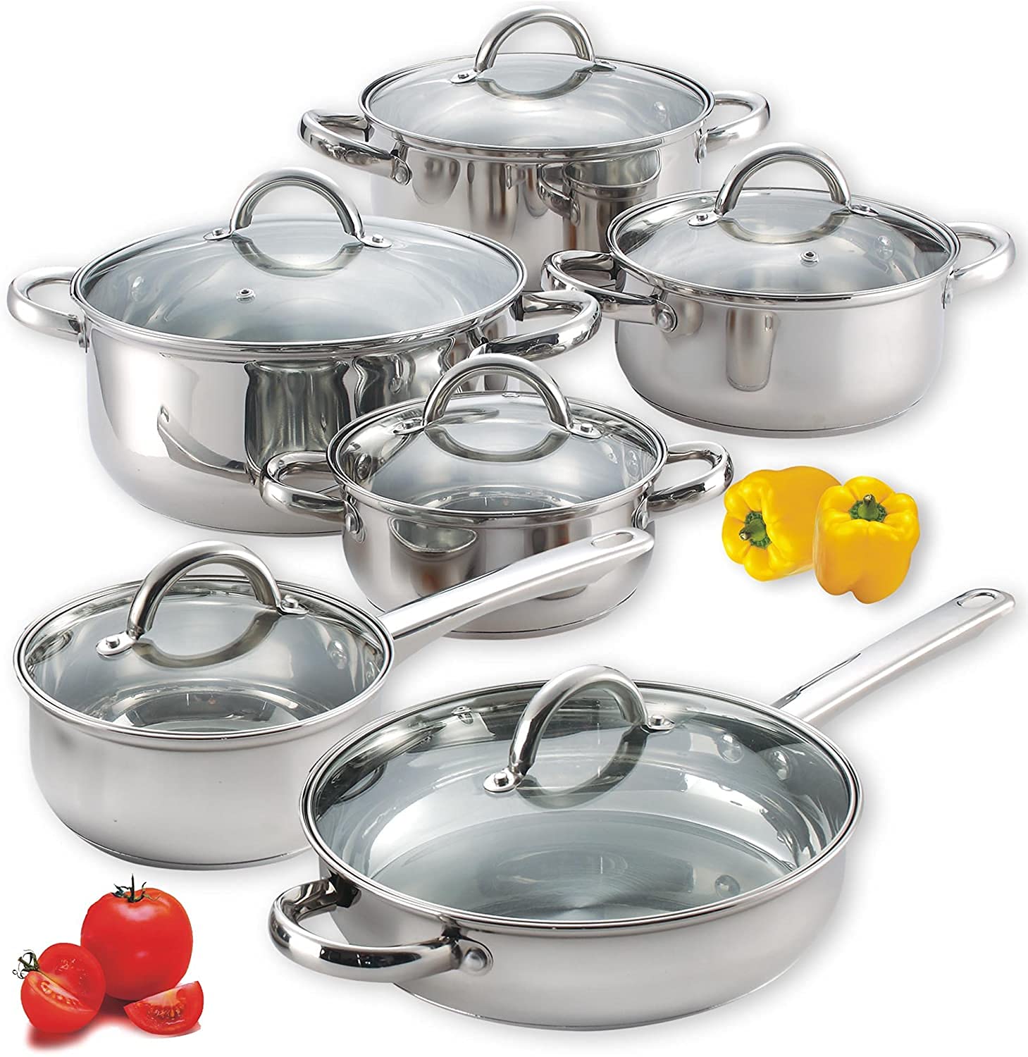 Juego De Utensilios De Cocina Cook N Home Basic De Acero Inoxidable De 12 Piezas