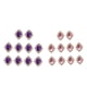 thumbnail image 1 of 20x Cuentas Traseras Planas Botón Adornos Para Hacer Tarjetas Rosa Morado Oscuro, 1 of 2