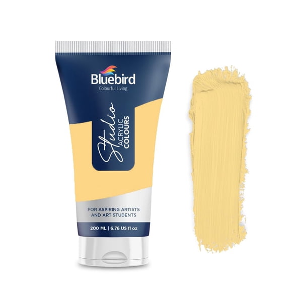 BLUEBIRD Studio Tubo de pintura acrílica 6.42 fl oz / 190 ml - No tóxica, pigmentos intensos para pintores, adultos y niños, ideal para lienzo, madera, arcilla y cerámica (Naranja albaricoque)