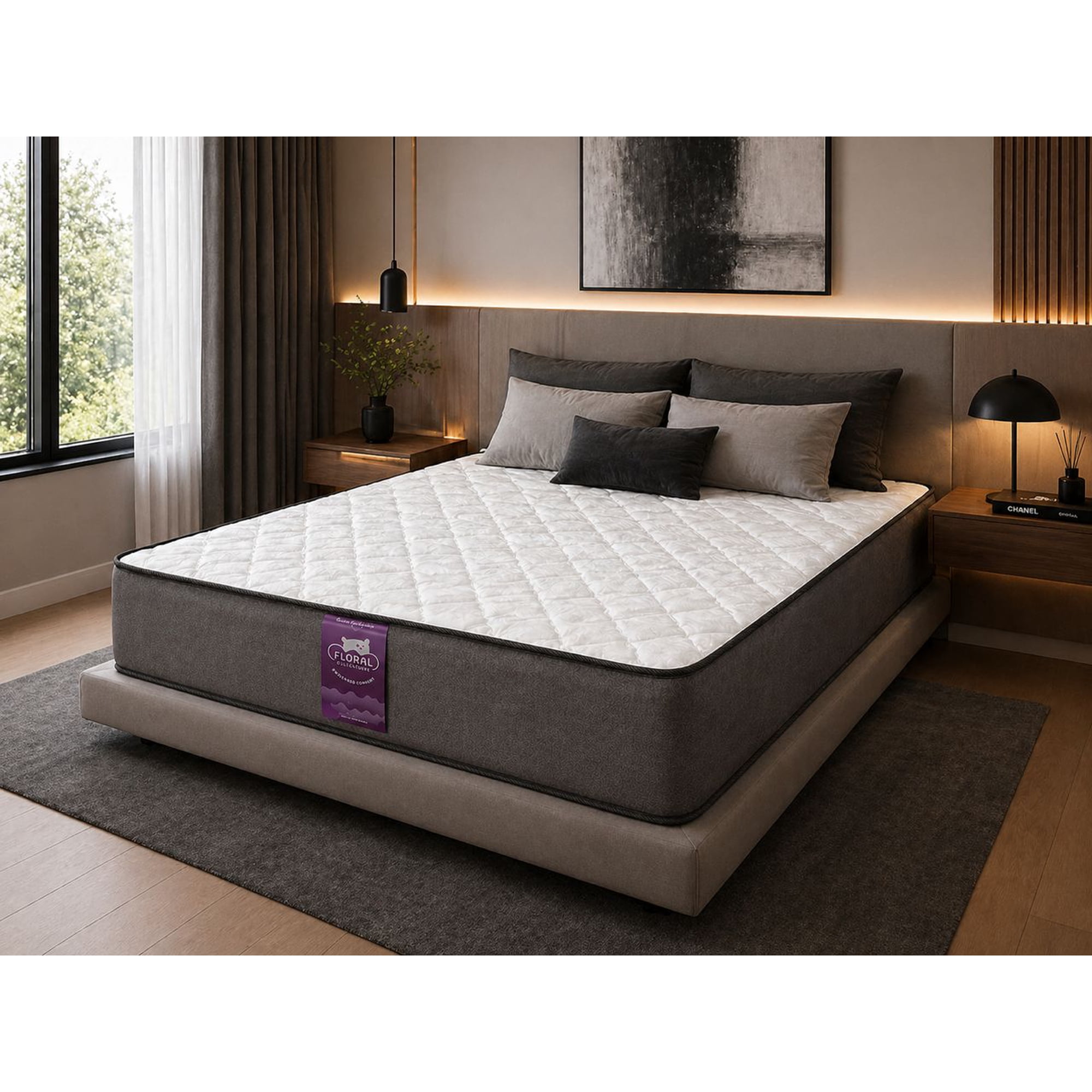 Flobal - Colchón 2 Plazas Simple Resorte 150x190x23cm