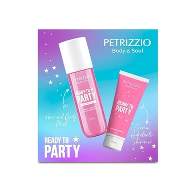 Set Body Mist Ready To Party + Crema Shimmer 200 Ml Petrizzio