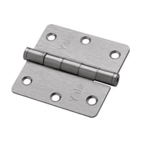 Pack 3 Bisagra Canto Redondo Yale 3,5X3,5 Pulgadas Satinado
