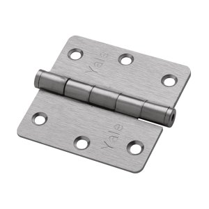 Pack 3 Bisagra Canto Redondo Yale 3,5X3,5 Pulgadas Satinado