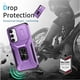 thumbnail image 4 of Funda Armada para Samsung Galaxy S23 FE con Tapa Deslizante y Soporte Magnético Giratorio Morado, 4 of 5