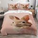 thumbnail image 1 of Cute Bunny Peeking Theme Bedding Set Duvet Cover and Pillowcase Set, 1 of 5