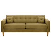 Bodevir - Sofa New Retro 3Cg Felpa 04 Verde Musgo