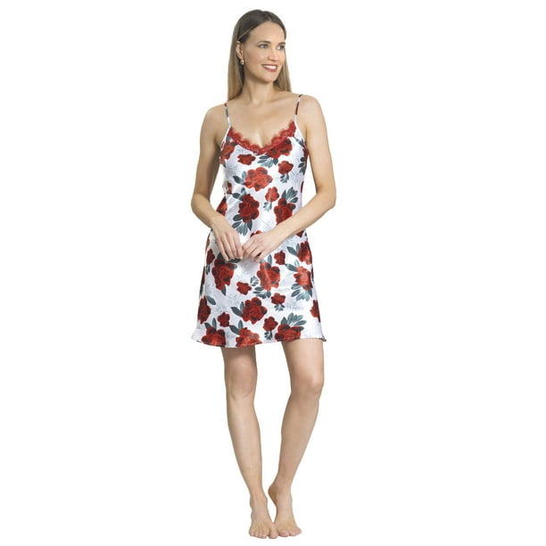 Camisola Satin Estampado Rosas Pabilo