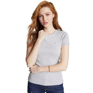 Camiseta Tommy Hilfiger Essential Favorite Flag Logo Para Mujer