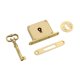 thumbnail image 5 of Juego De Cerradura De Gabinete Con Llave, Cerradura De Cajón Cuadrada Decorativa Para Armarios, Cerradura De Cajones, 6cmx3,5cmx1cm, Dorado, 5 of 5