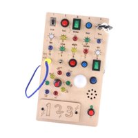 Magideal - Tablero De Madera Con Interruptor Ocupado, Juguete Interactivo Con Números Y Letras, Tablero De Actividades De Aprendizaje Temprano, Tablero De Juguet