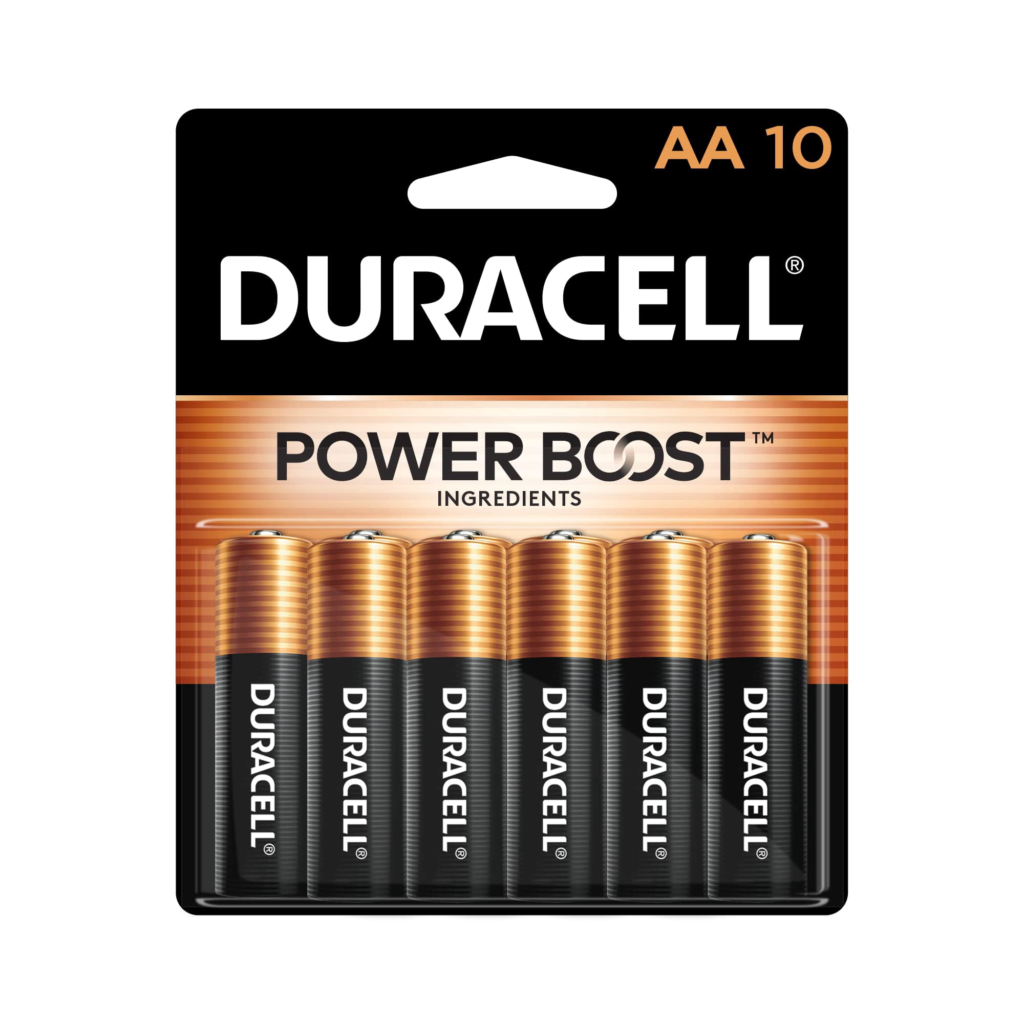 Batería Duracell Coppertop Aa, Paquete De 10 Unidades, Alcalina Power Boost
