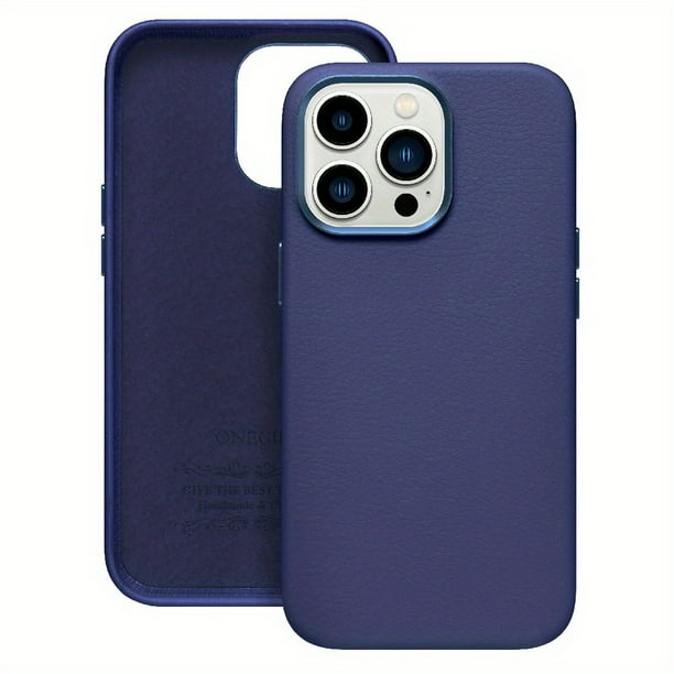 Premium Leather Phone Case for iPhone 13/12/11 Pro Max - Microfiber Protection & Lens Frame Security