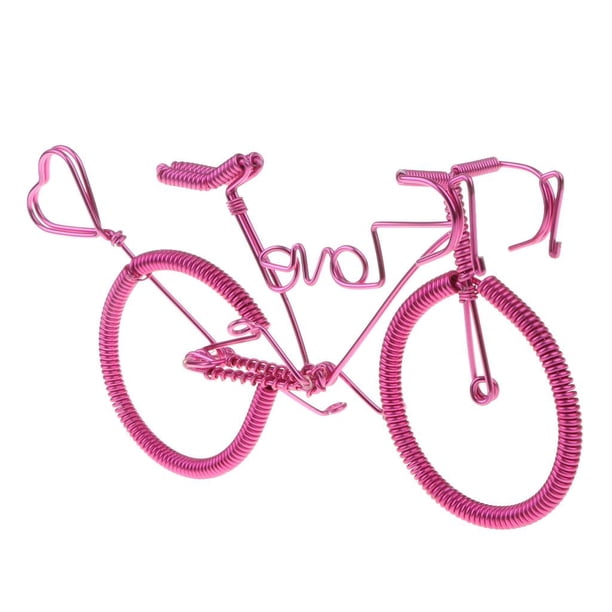 Mini modelo de bicicleta, figuras de juguete de bicicleta de metal de alta simulación, adornos de modelo de bicicleta vintage para decoración del hogar y escritorio