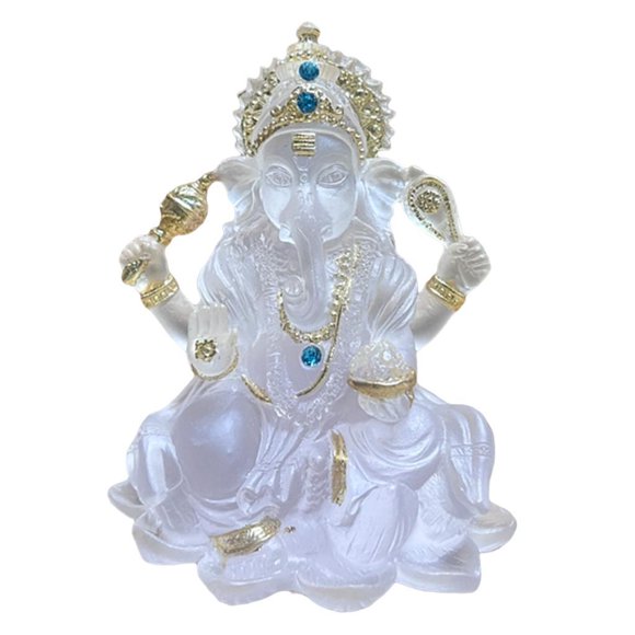 Señor Ganesh Estatuilla Elefante Dios Buda Escultura Coche Oficina Ganesha Estatua Sin Vientre Redondo 10cm