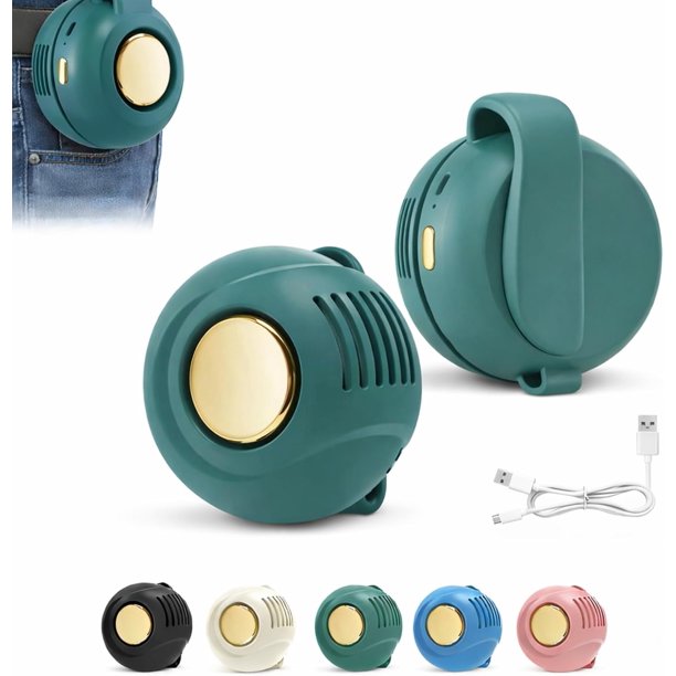 Miniventilador portátil sin aspas clip 3 velocidades silencioso refrigeración viaje senderismo