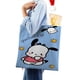 thumbnail image 4 of Pochacco Bolso de tela con estampado de lienzo para mujer, bolsa de compras reutilizable y estética, con cremallera interior, regalo para mujer, 35 × 40 cm., 4 of 6