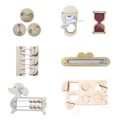 Magideal - Tablero Ocupado Para Niños, Tablero A Juego, Accesorios Diy, Material, Tablero De Actividades De Aprendizaje Para Niños En Edad Preescolar, Regalos De