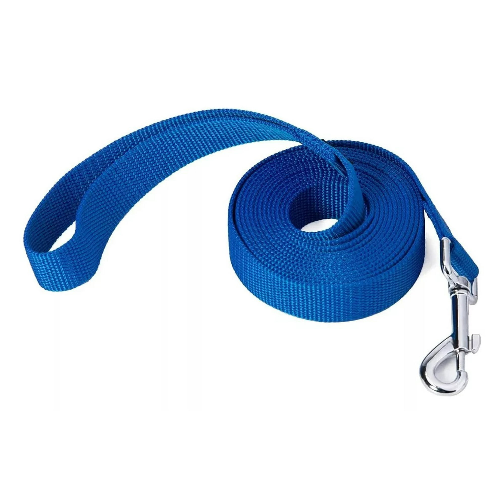 Defensor - Correa Plana Larga Resistente Para Perros 4,5 Metros X 2,5cm Color Azul
