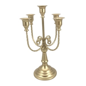 Bothyi - Portavelas De 5 Brazos Candelabro De Boda Mesa De Salón Tealight Banquet Gold