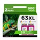 thumbnail image 1 of Cartuchos de tinta Relcolor 63XL Color, paquete de 2 unidades para HP 4650 3830, 1 of 7