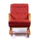 thumbnail image 2 of Silla Mecedora Con Apoya Brazos Rojo Lino, 2 of 2
