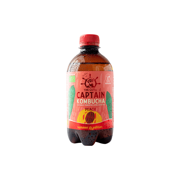 Kombucha Orgánica Durazno Gutsy Captain 1 x 400 ml