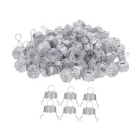 Bothyi - 50X Tapas Para Adornos Navideños Tapas Para Colgar Adornos Navideños De Repuesto Tapas Plateadas