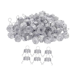 Bothyi - 50X Tapas Para Adornos Navideños Tapas Para Colgar Adornos Navideños De Repuesto Tapas Plateadas