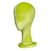 Magideal - Cabeza De Maniquí Para Mujer, Sombrero De Exhibición, Cabeza De Maniquí Profesional, Estilo De Exhibición, Forma De Vestido De Cabeza De Terciopelo Pa Verde
