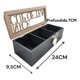 thumbnail image 3 of Caja De Té Mediana De Madera 3 Espacios Con Corazon negro, 3 of 3