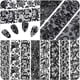 thumbnail image 4 of Lámina de transferencia de uñas SmallCat, 10 hojas, encaje negro, para bricolaje, 4 of 7