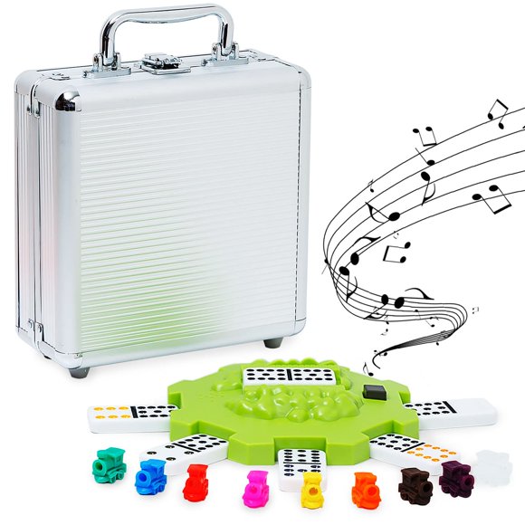 Juego de fichas Domino Yinlo Double 12 91 con sonido, carcasa de aluminio