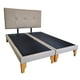 thumbnail image 1 of Cama Europea King Lino Beige, 1 of 3