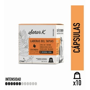 Café Señor K - Cápsulas Espresso Colombia Laderas Señor K 10 Unidades